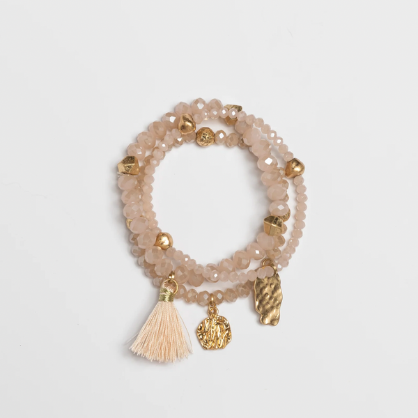 Set of 3 Rose Quartz Bracelets