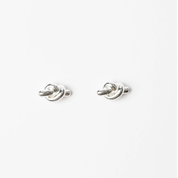 Knot Rod Earrings | Silver