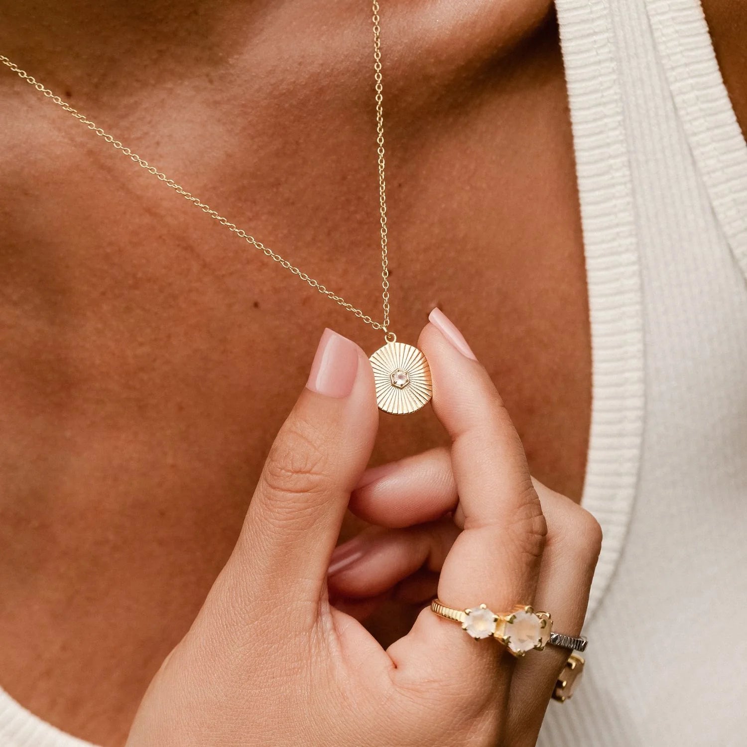 Solace Necklace | Silver & Rose Quartz