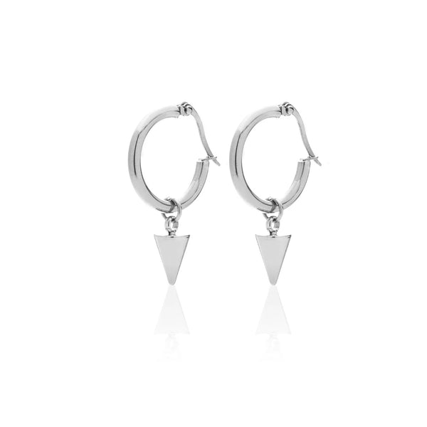 Kate Hoops | Silver Stainless Steel