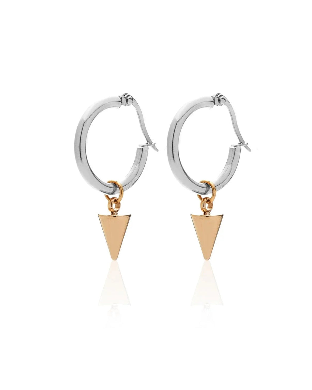 Two Tone Kate Hoops | Silver | Gold