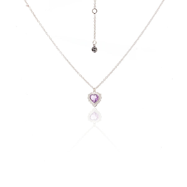 Amour Necklace | Amethyst & Silver