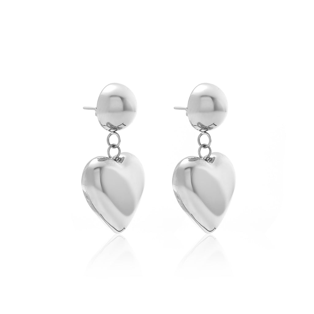 Cupid Drop Earrings | Silver