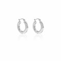 Halo Hoop Earrings | Medium | Silver