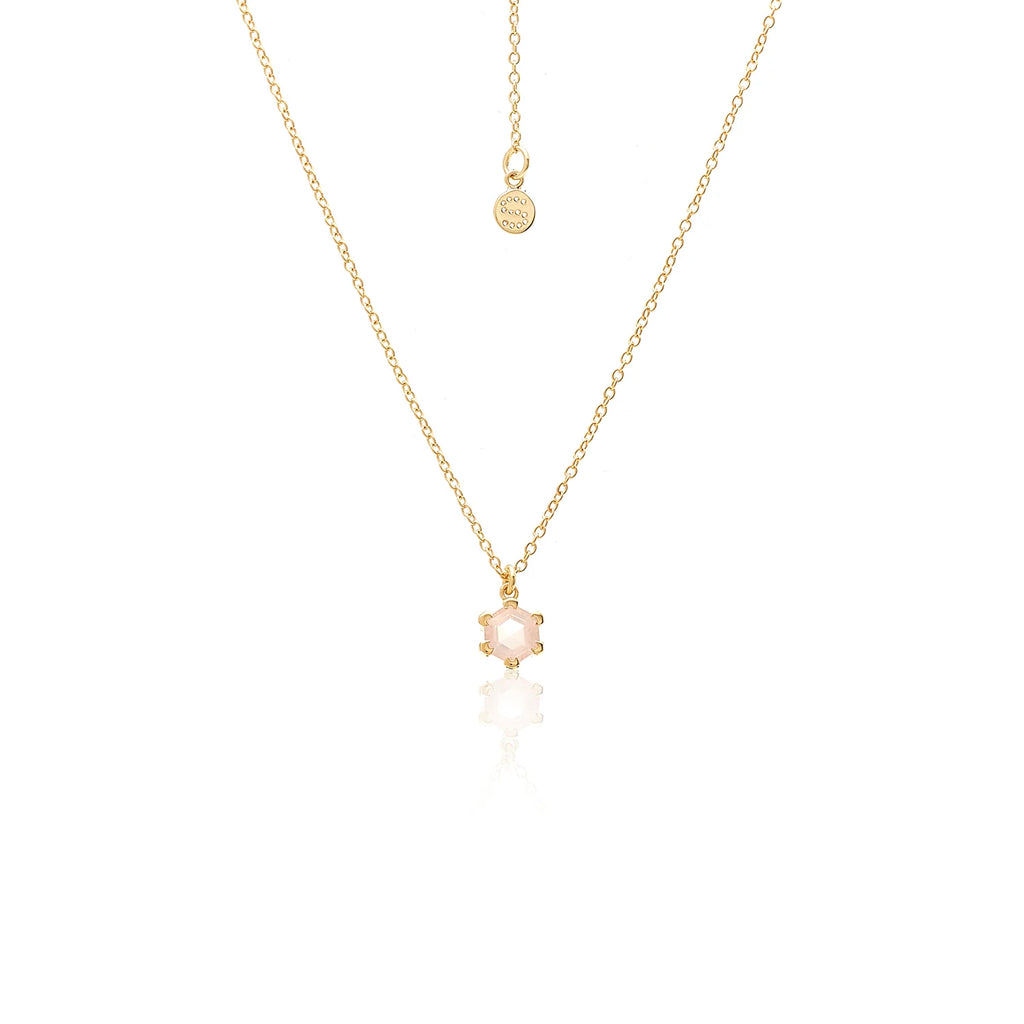 Harmony Necklace | Gold & Rose Quartz