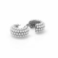 Hera Hoop Earrings | Pearl & Silver