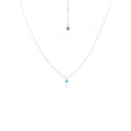 Superfine Mini Turquoise Necklace | Silver