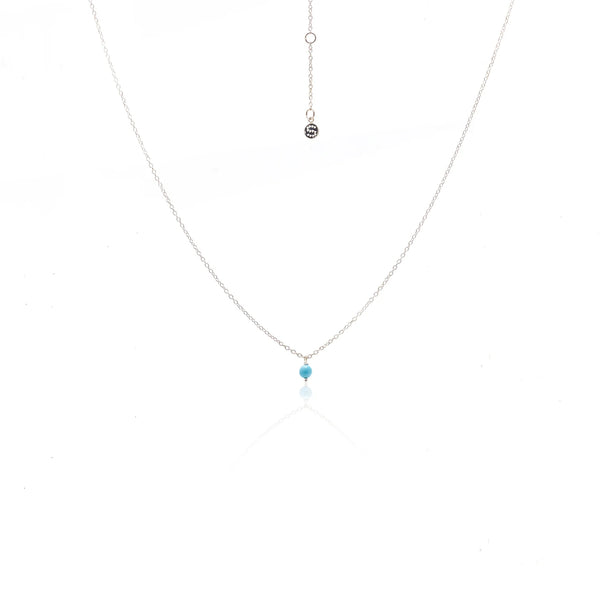 Superfine Mini Turquoise Necklace | Silver