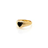 Romantique Signet Ring | Black Spinel & Gold