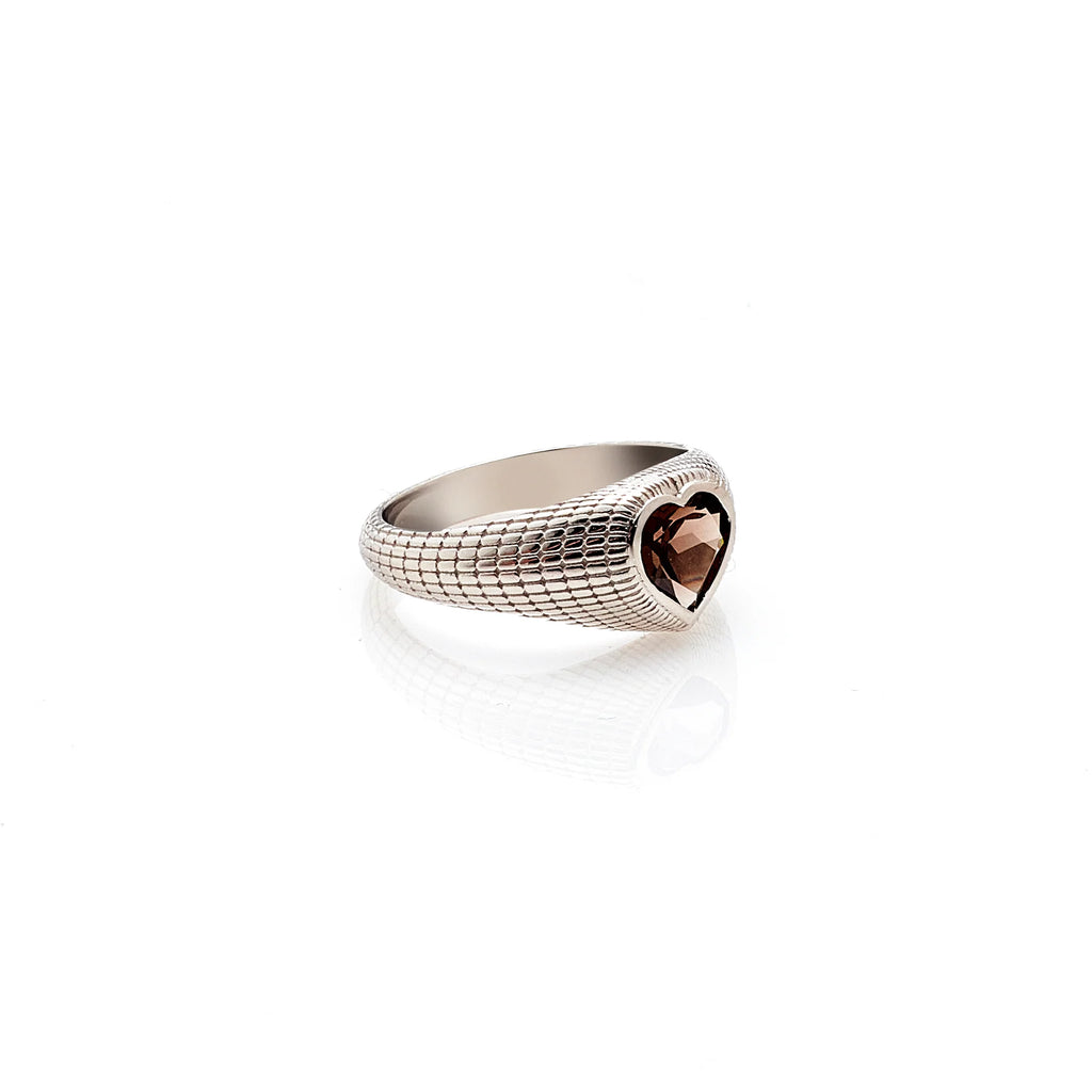 Romantique Signet Ring | Smokey Quartz & Silver