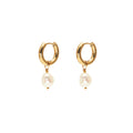 Allure Hoops | Pearl & Gold
