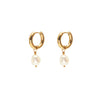 Allure Hoops | Pearl & Gold