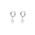 Allure Hoops | Pearl & Silver