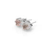 Harmony Stud Earrings | Silver & Rose Quartz