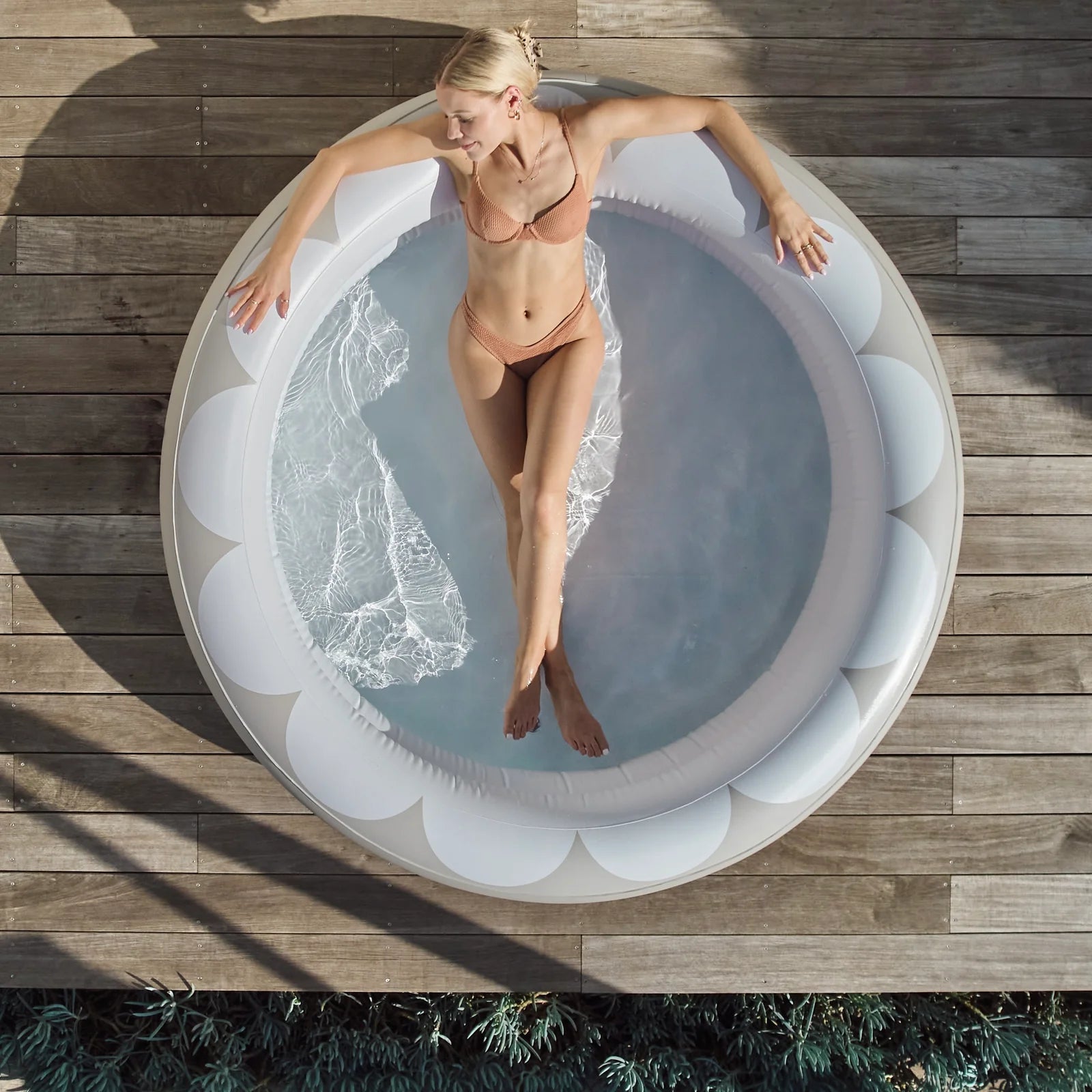 Inflatable Round Pool | Scallop Clay