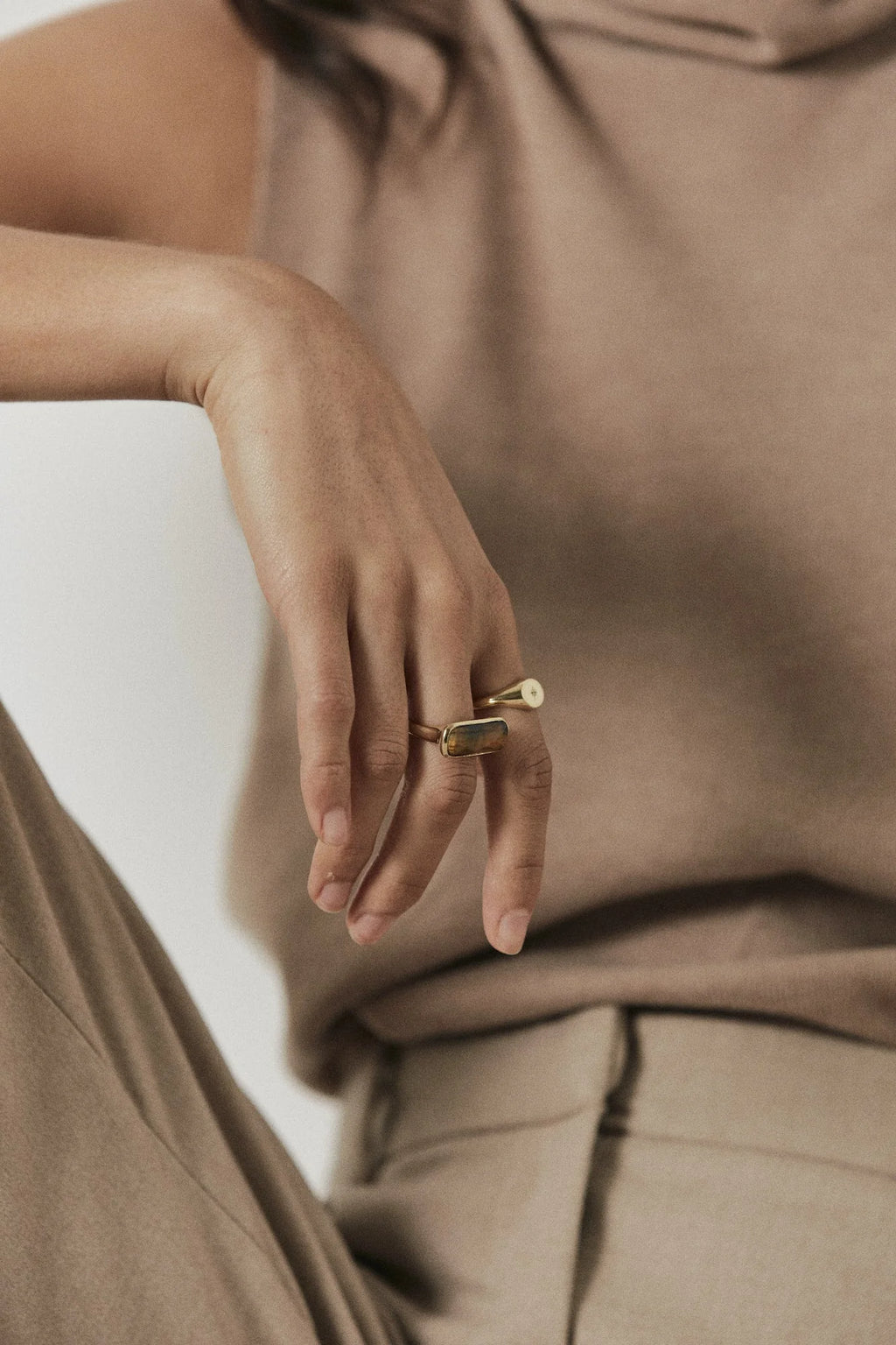 Guiding Star Signet Ring | Silver & White Topaz