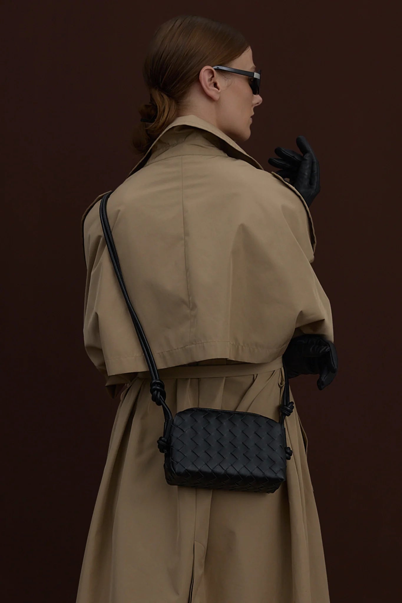 Woven Dumpling Bag | Black