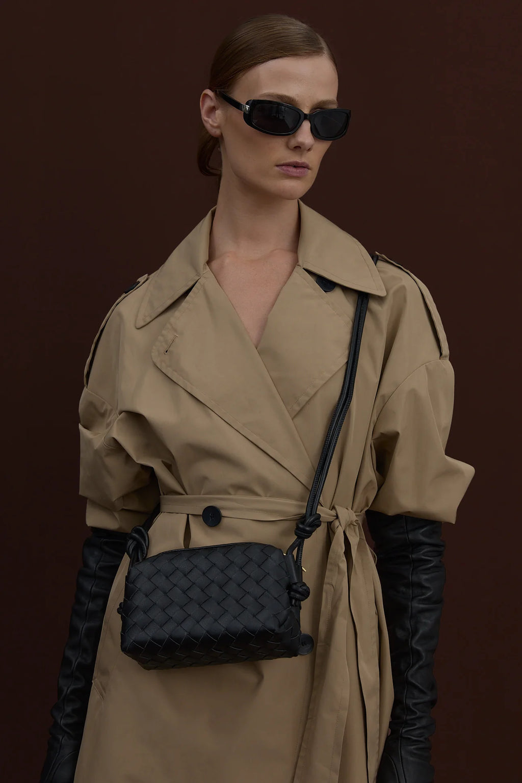 Woven Dumpling Bag | Black