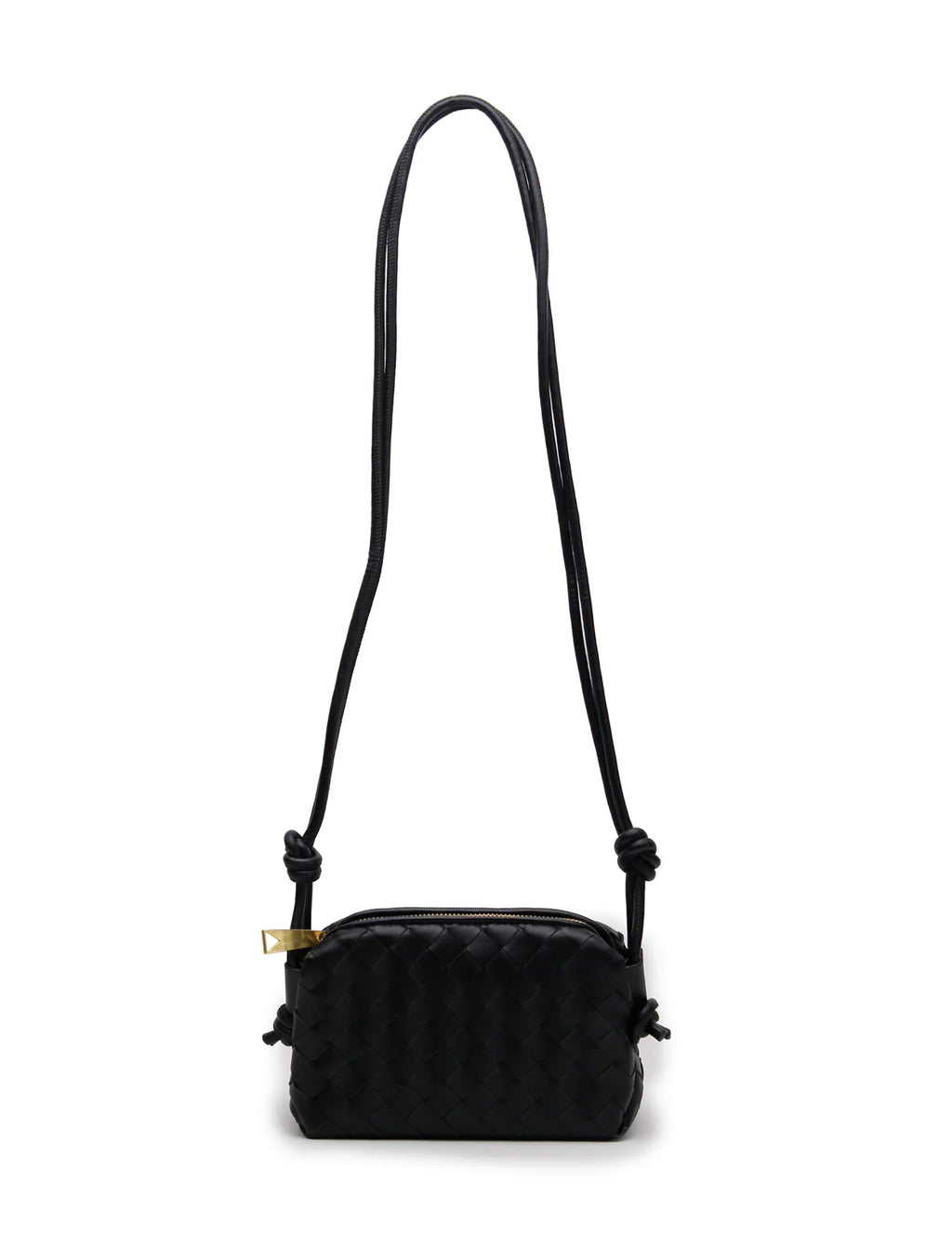 Woven Dumpling Bag | Black