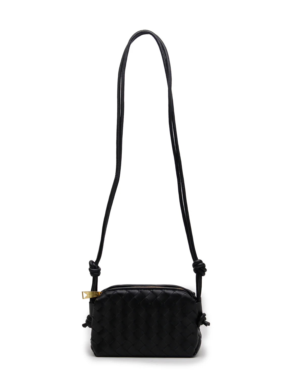 Woven Dumpling Bag | Black