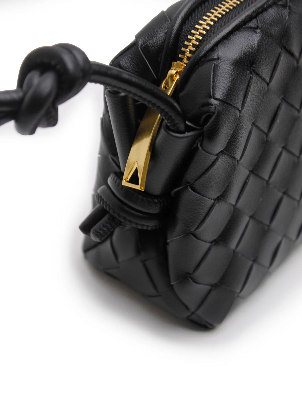 Woven Dumpling Bag | Black