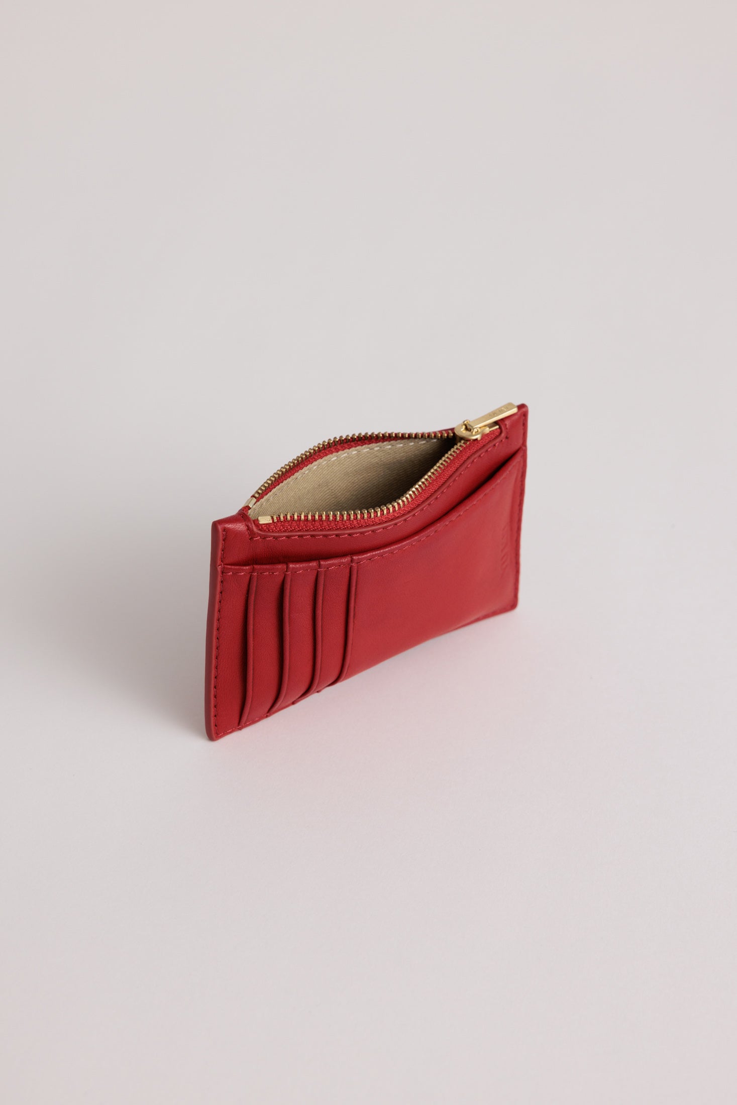 Frank Cardholder | Lobster Red Lambskin