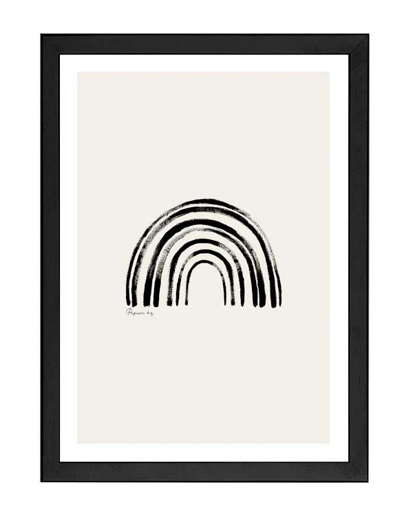 Painted Rainbow Print | A3 Black Framed