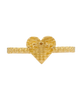 Aroha Heart Stacker | 22k Gold Plate