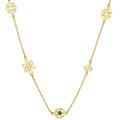 Aura Necklace | 22k Gold Plate & Chrome Diopside