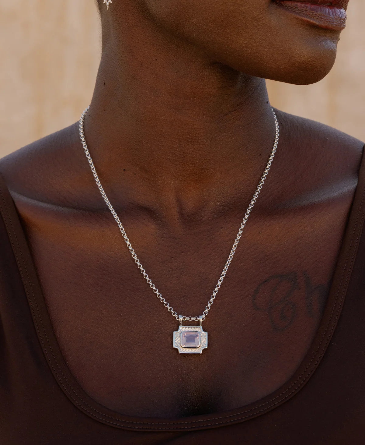 Ayla Necklace | 925 Sterling Silver | Lavender Quartz