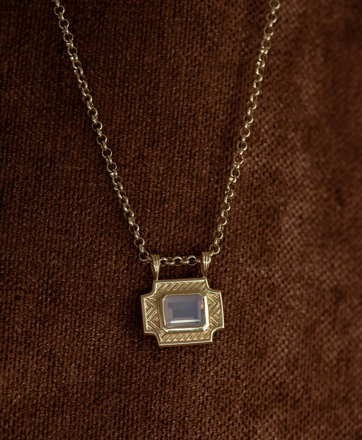 Ayla Necklace | 22k Gold Vermeil | Lavender Quartz