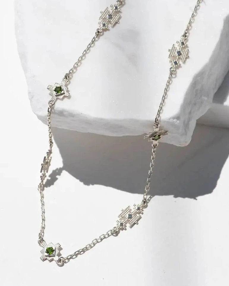 Ayllu Necklace | 925 Sterling Silver | Chrome Diopside