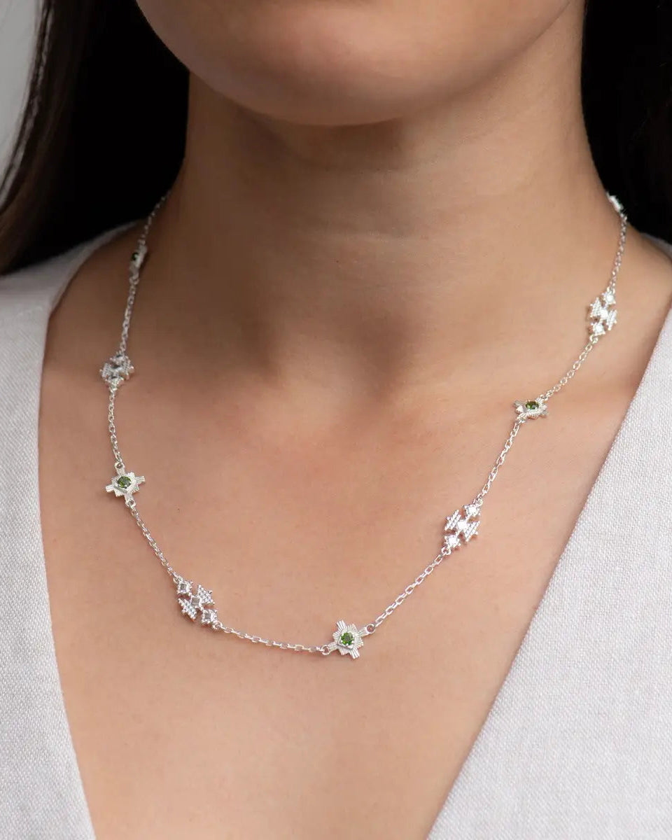 Ayllu Necklace | 925 Sterling Silver | Chrome Diopside