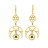 Balance Earrings | 22k Gold Plate & Chrome Diopside