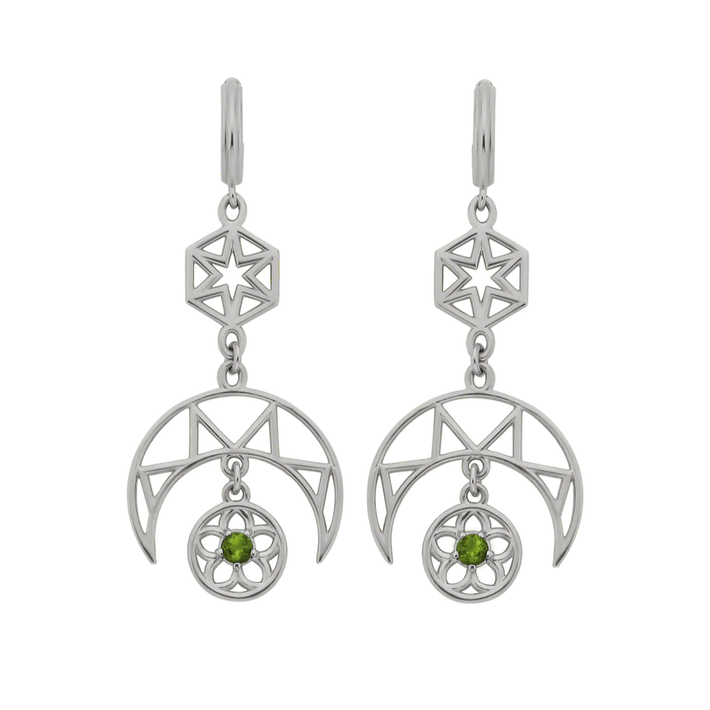 Balance Earrings | Sterling Silver & Chrome Diopside