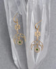 Balance Earrings | 22k Gold Plate & Chrome Diopside