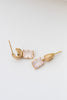 Blossom Earrings with Rose Quartz | 22k Gold Plate