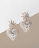 Brave Heart Earrings | Sterling Silver | Aquamarine