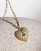 Brave Heart Necklace | 22k Gold Plate | Chrome Diopside