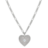 Brave Heart Necklace | Sterling Silver | Aquamarine