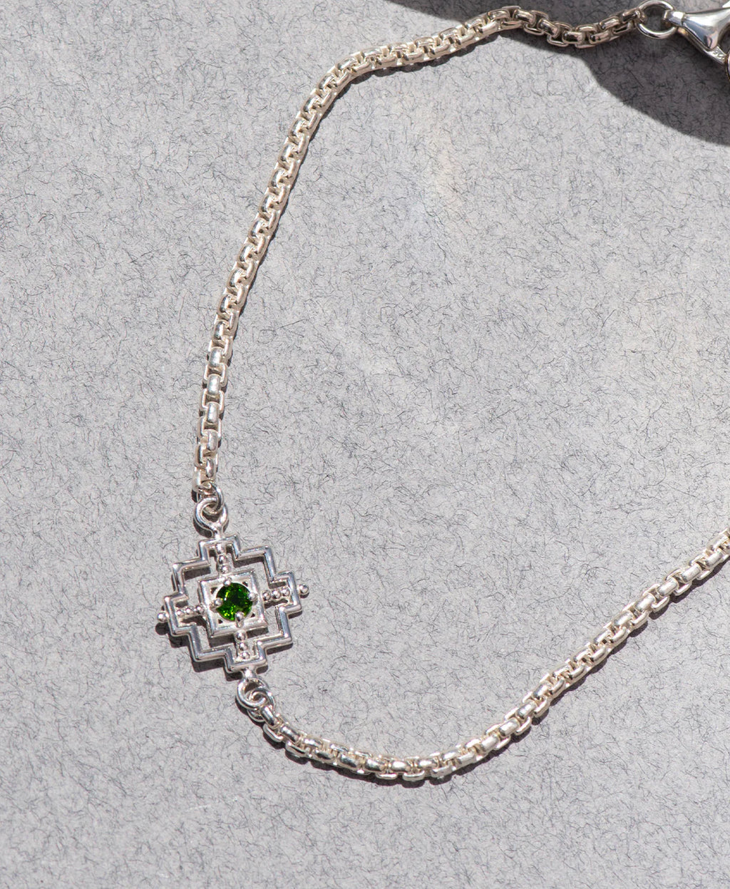 Centred Bracelet | Chrome Diopside| 925 Sterling Silver