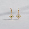Centred Earrings | 22k Gold Plate & Chrome Diopside