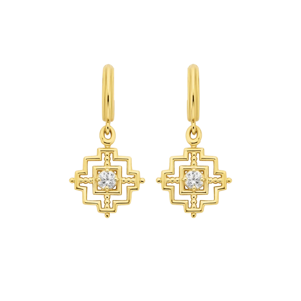 Centred Earrings | 22k Gold Plate