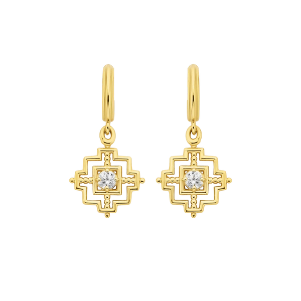 Centred Earrings | 22k Gold Plate