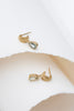 Fleur Earrings with Aquamarine | 22k Gold Plate