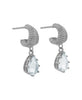 Fleur Earrings with Aquamarine | Sterling Silver