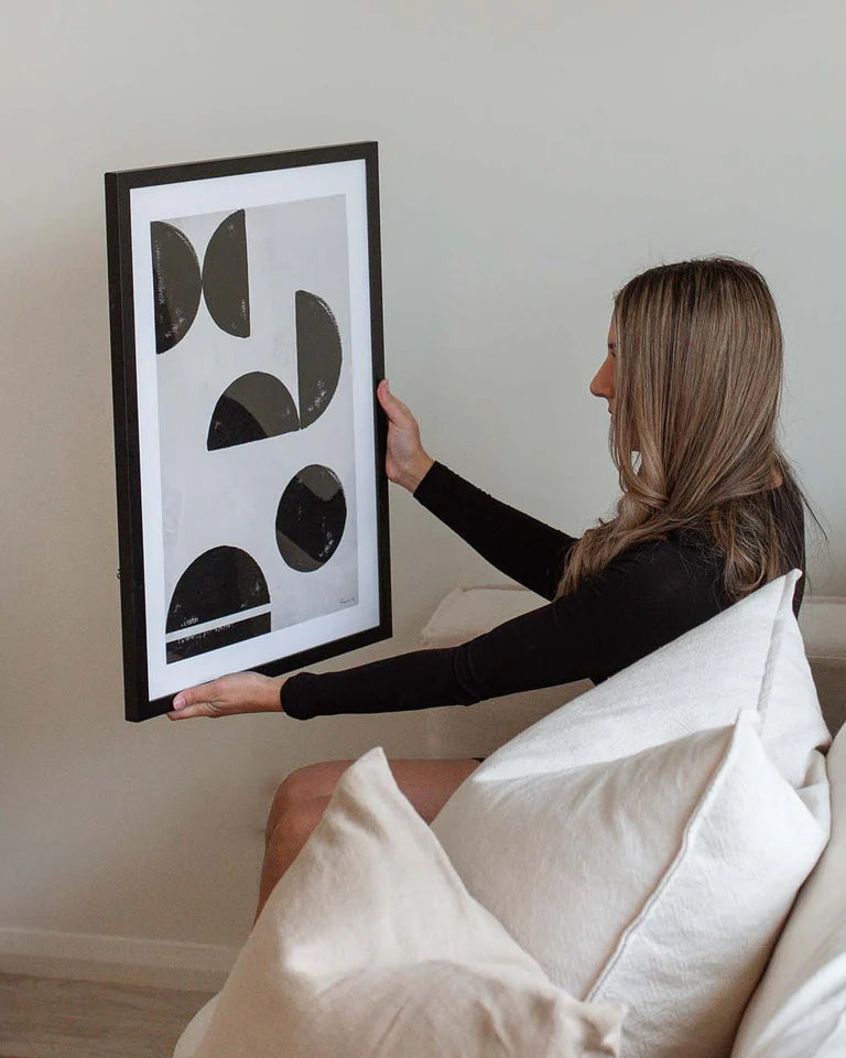Geometric Print | A3 Black Framed