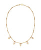 Hyacinth Necklace with Rose Quartz | 22k Gold Plate