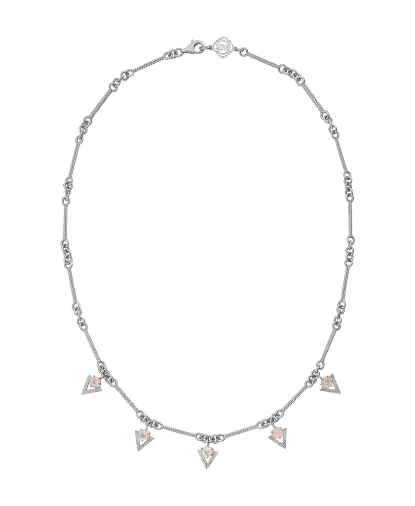 Hyacinth Necklace with Rose Quartz | Sterling Silver