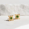 Inka Studs | 22k Gold Plate | Chrome Diopside